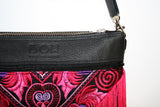 Bag Of Hope BOH pink tassel embroidered waist bag leather shoulder bag detail