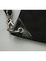 Snake Swirl BOH embroidered leather backpack handbag snake swirl detail shot