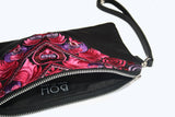 Bag Of Hope mini BOH pink embroidered pouch purse waist bag inside close up zip detail