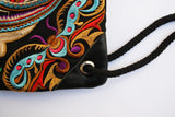 Bag Of Hope BOH Drawstring embroidered backpack day bag detail close up