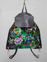 Wild Garden BOH embroidered leather backpack everyday handbag front